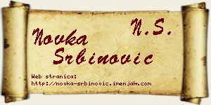 Novka Srbinović vizit kartica
